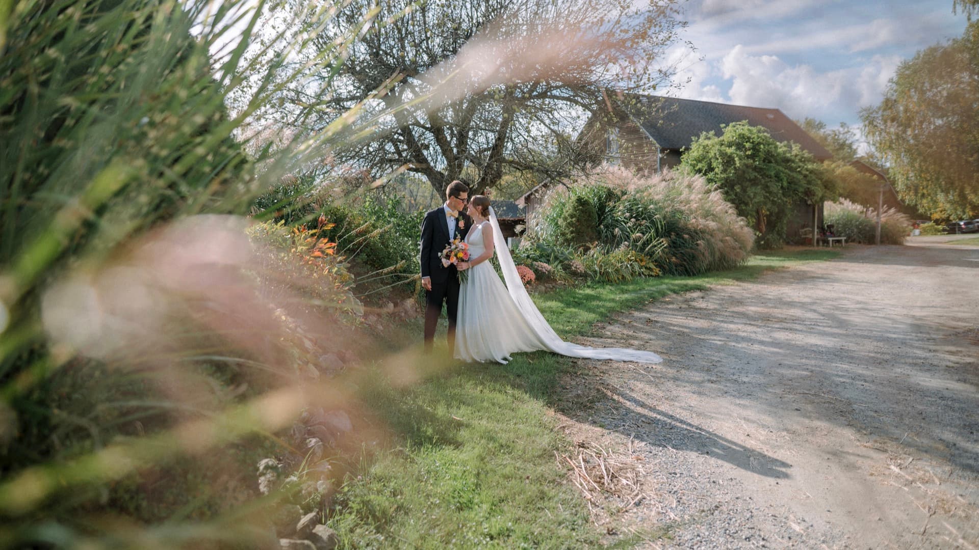 Rees and Shannon on their wedding day